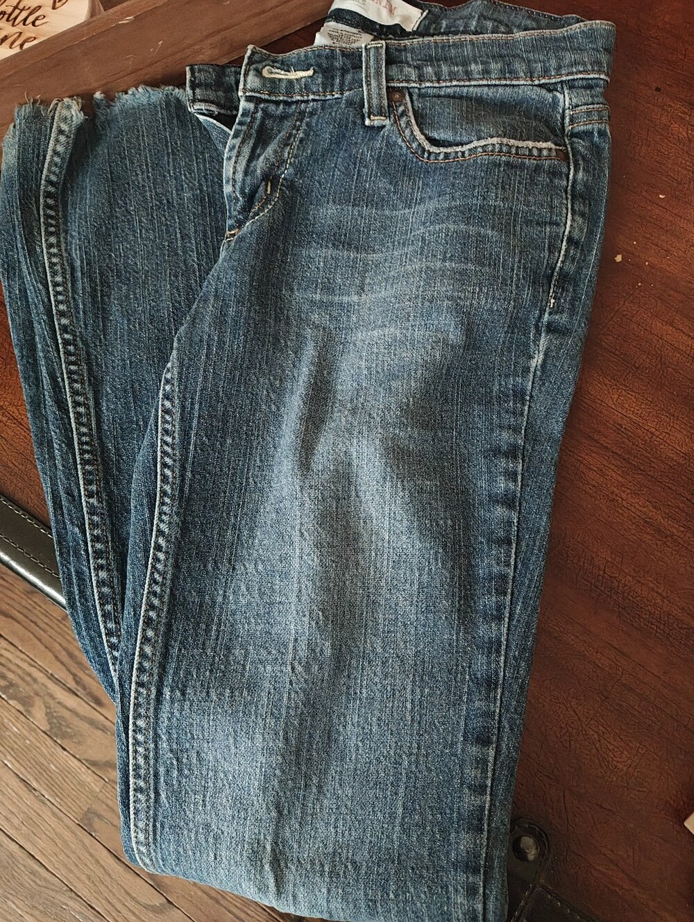 Mossimo Supply Co. Denim Flare Jeans in Medium Blue Wash